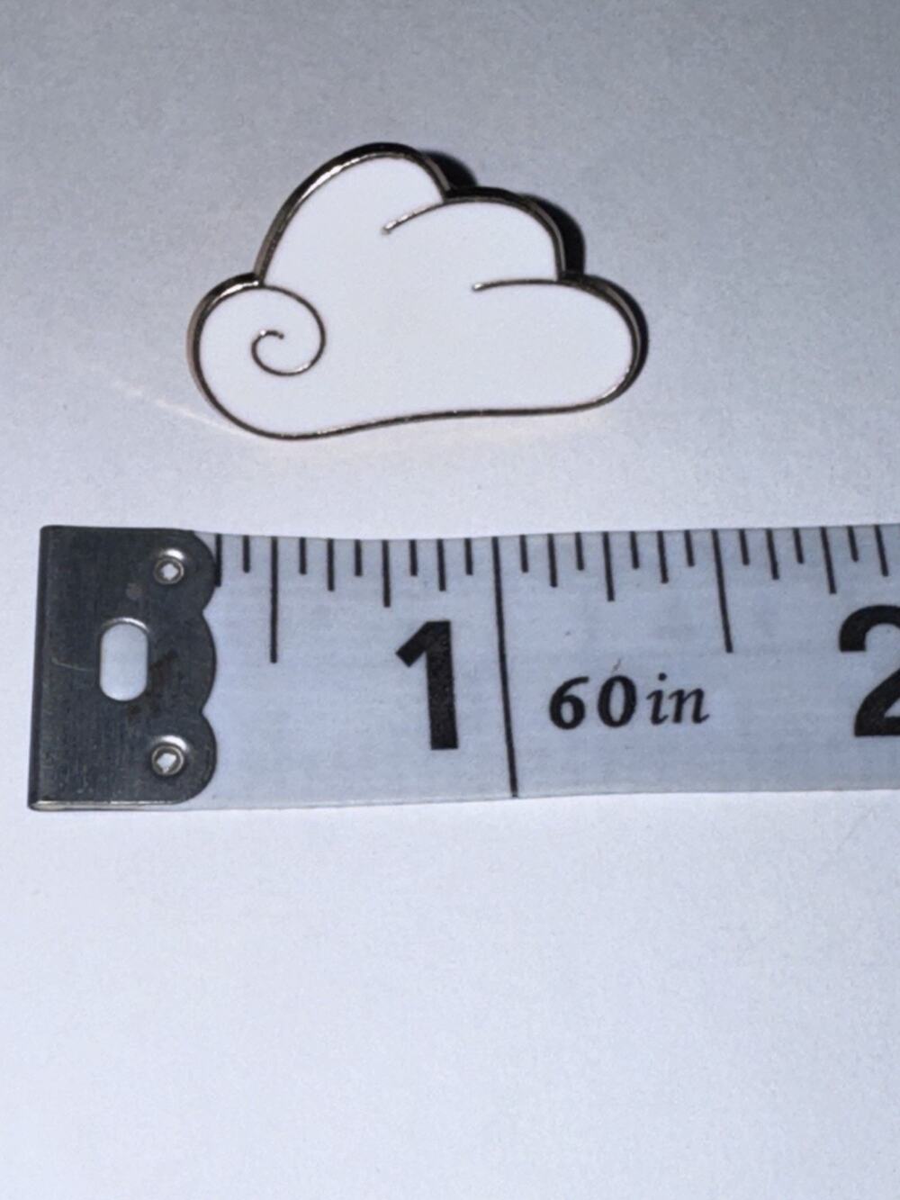 White Puffy Cloud Pin Brooch